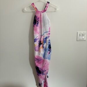 Forever 21 open back Floral Halter Midi Dress